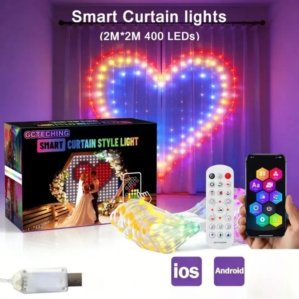 Lighting Decoration Outdoor - Zewnętrzne LED-owe zasłony świetlne z funkcją