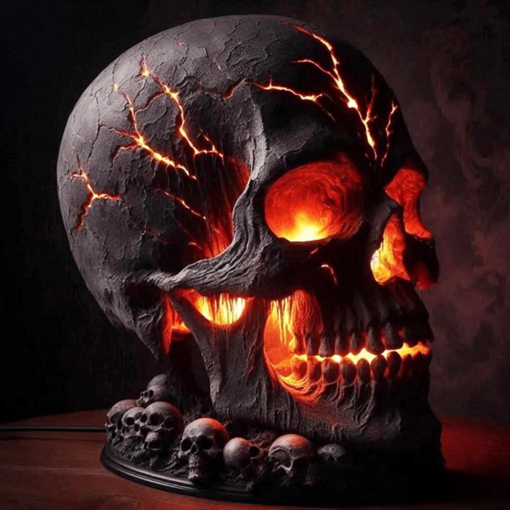 Lighting Decor For Diwali - Lampa Halloweenowa z kamienia lawowego w
