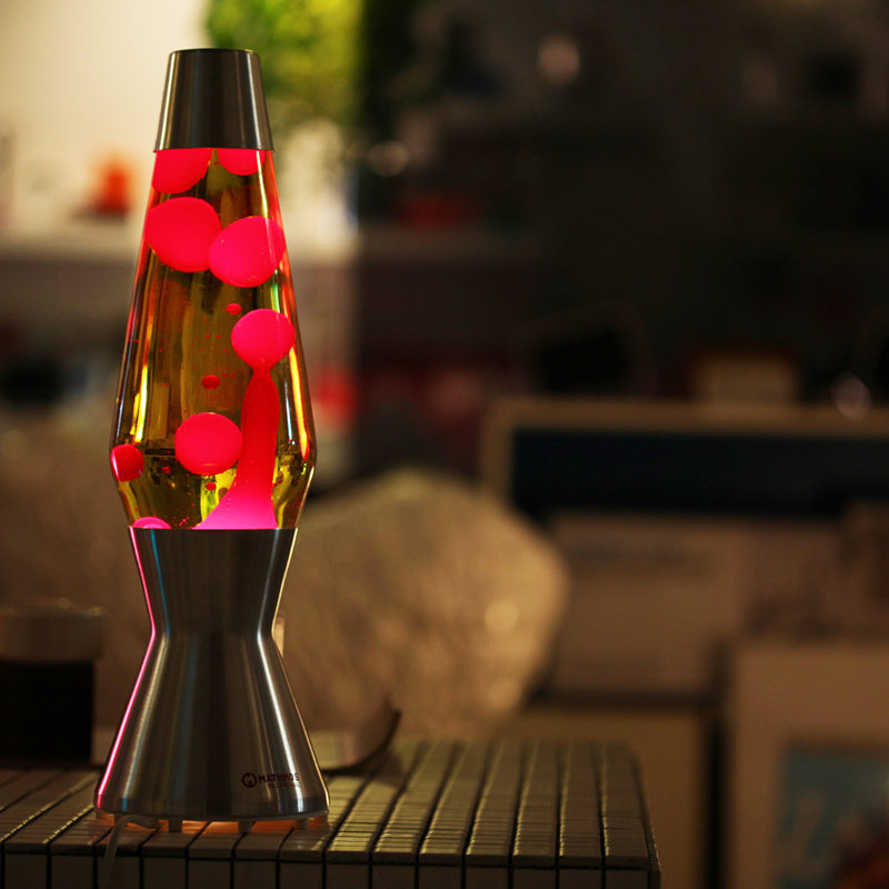 Lava Lamp Desktop - Lampa nocna z brokatem, efektem lawy