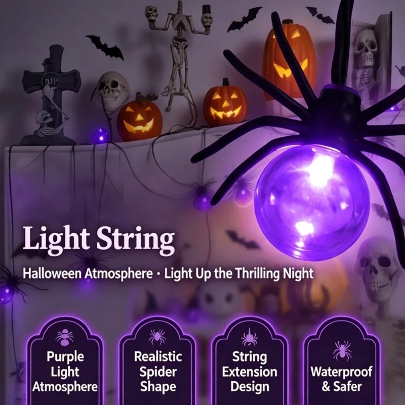 Lighting Decoration Outdoor - Lampki LED w kształcie pająków na