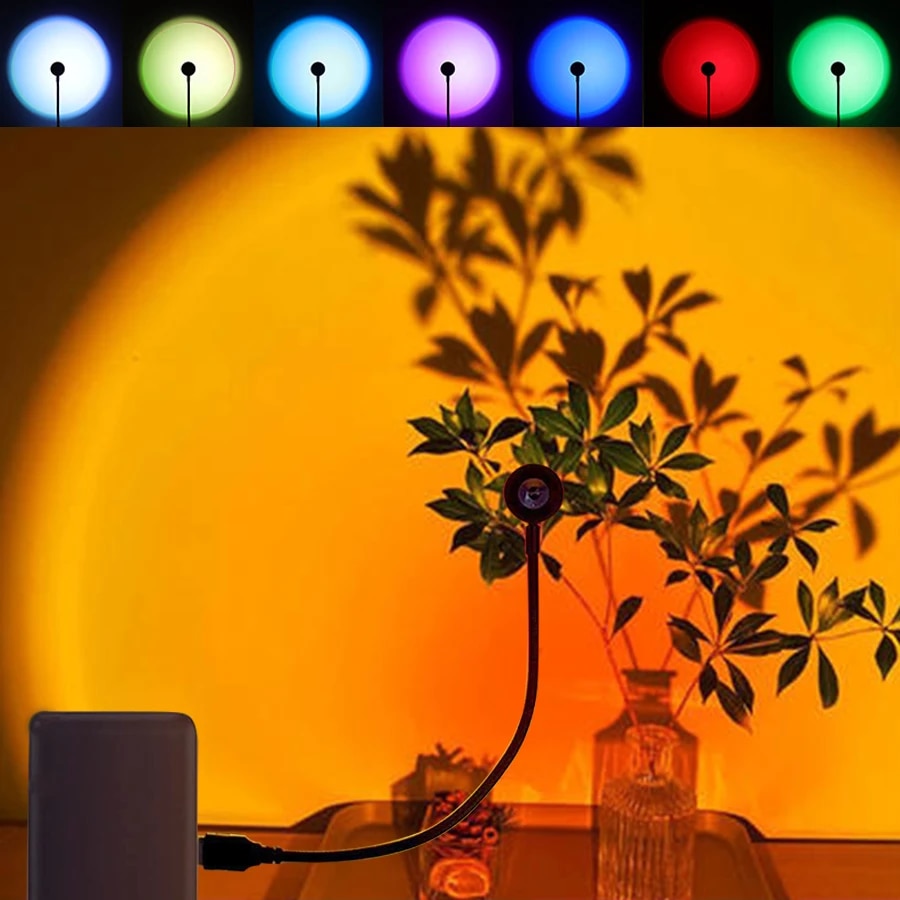 Sunset Lamp Projection - MeeToo USB Sunset Mood Lamp Projektor