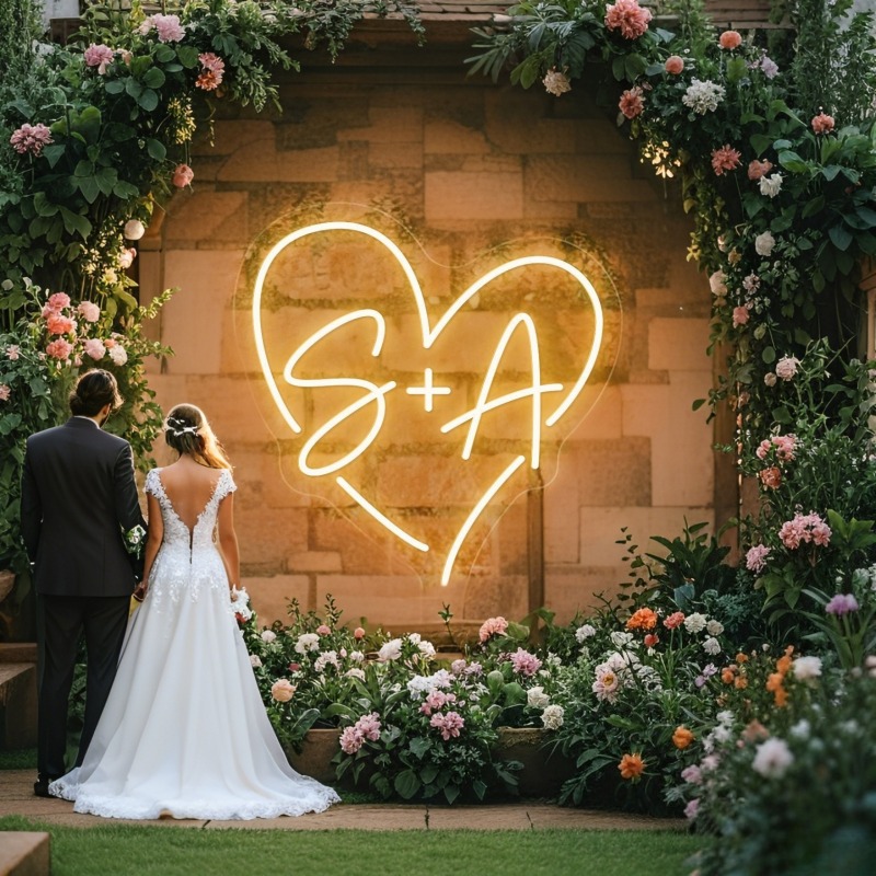 Lighting Decor Wedding - Neon LED w kształcie serca z