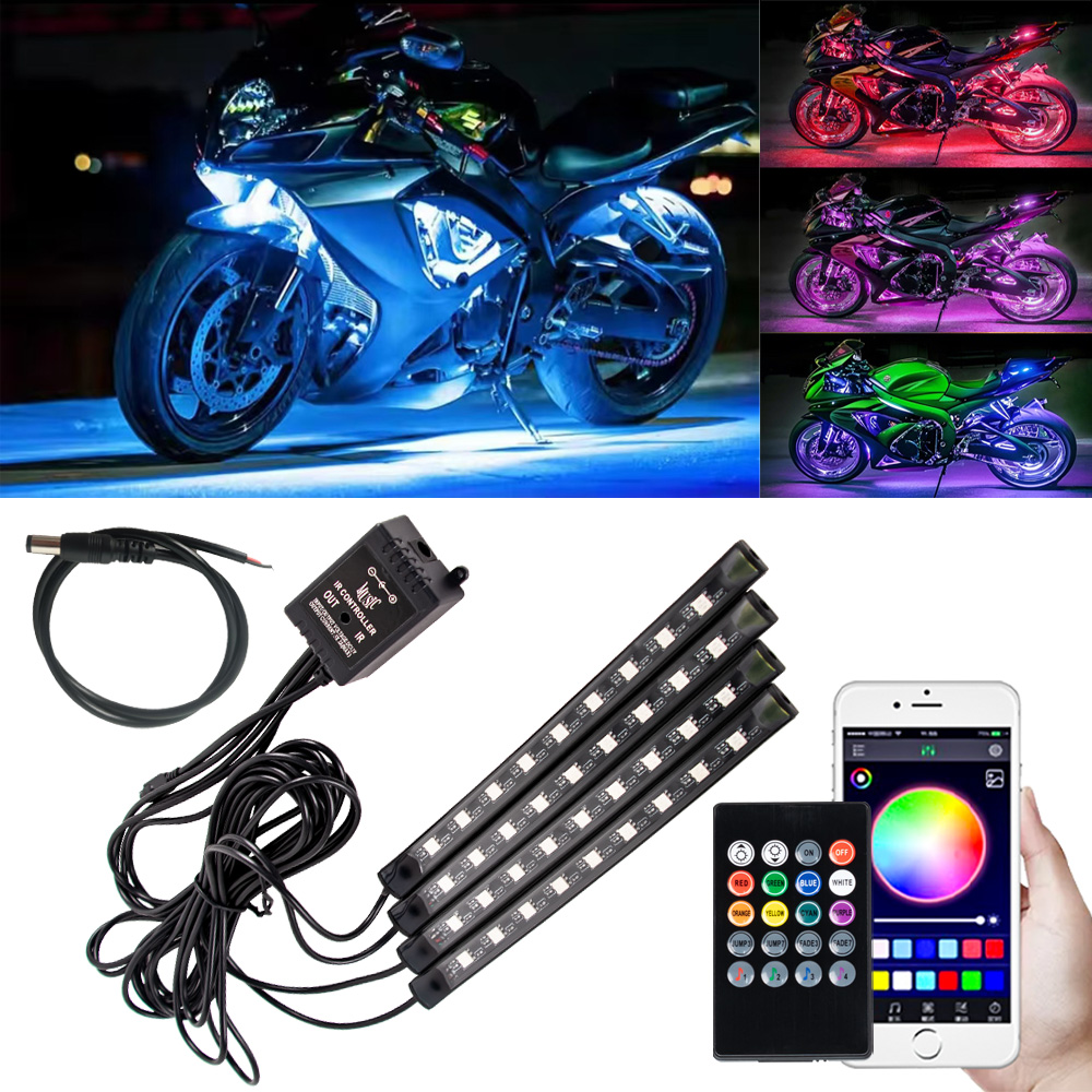 Lighting Bolt Decor - LED Motocykl Samochodowe nastrojowe oświetlenie stopy