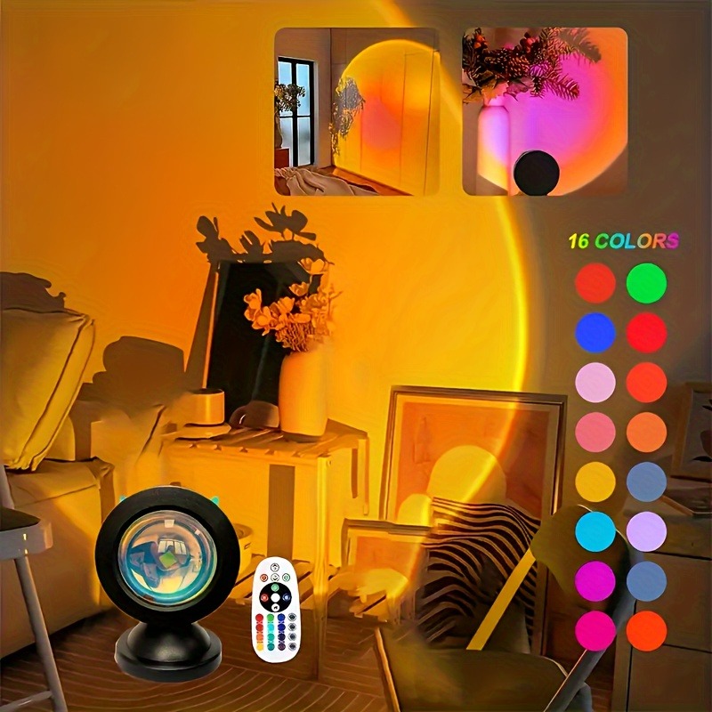 Sunset Lamp Projection - 1 szt. Żywe światło projekcyjne zachodu