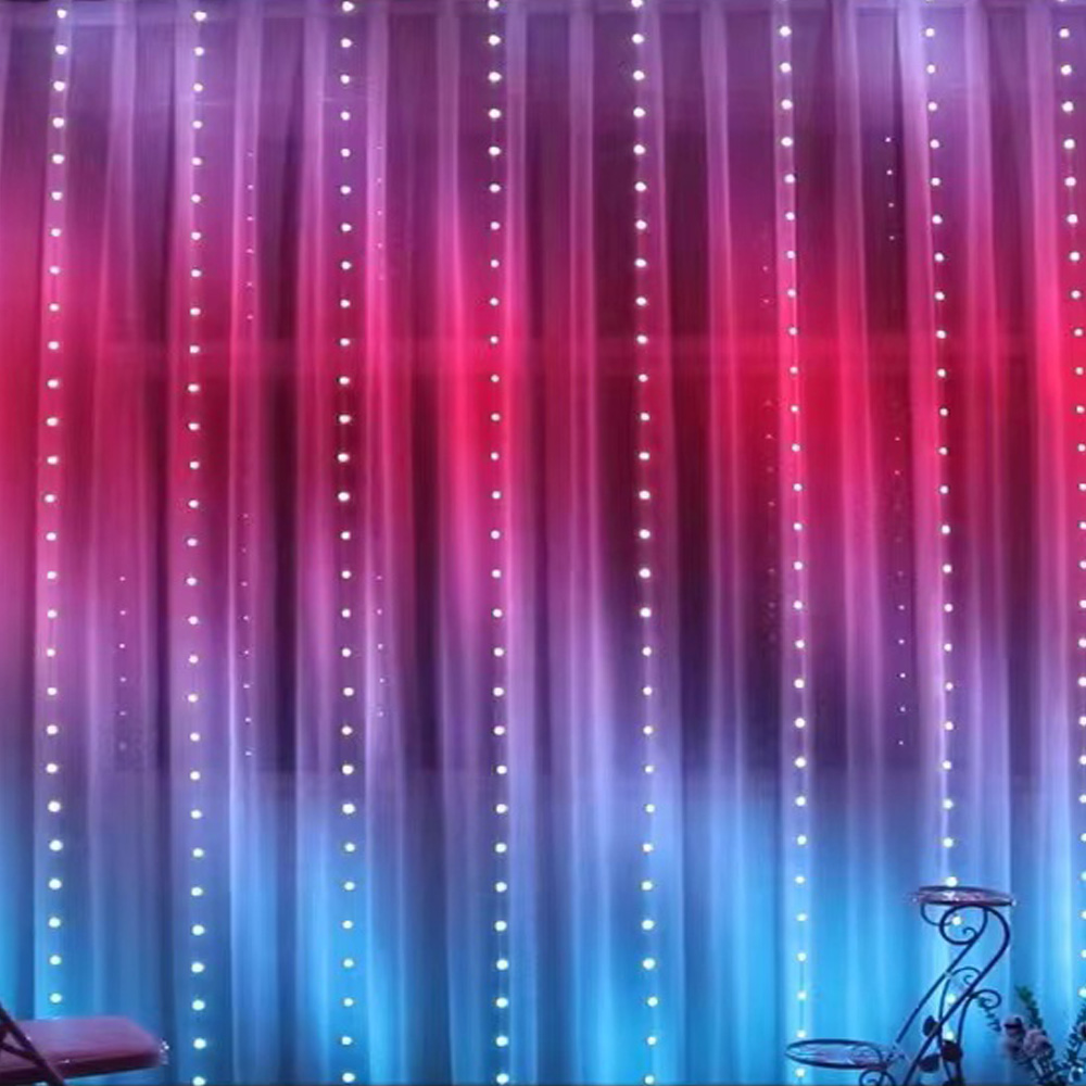 Lighting Decoration Outdoor - 3M RGB Smart LED Curtain Lights