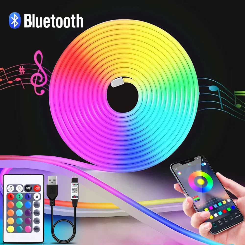 Lighting Decor For Diwali - Taśma LED Neon RGB 1-5m, 5V