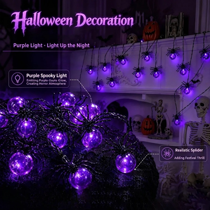 Lampki LED w kształcie pająków – Lighting Decoration Outdoor recenzja i cena