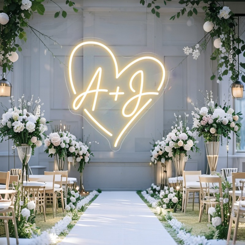 Neon LED w kształcie serca z i – Lighting Decor Wedding recenzja i cena