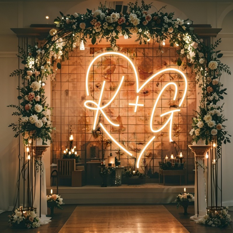 Neon LED w kształcie serca z i – Lighting Decor Wedding recenzja i cena