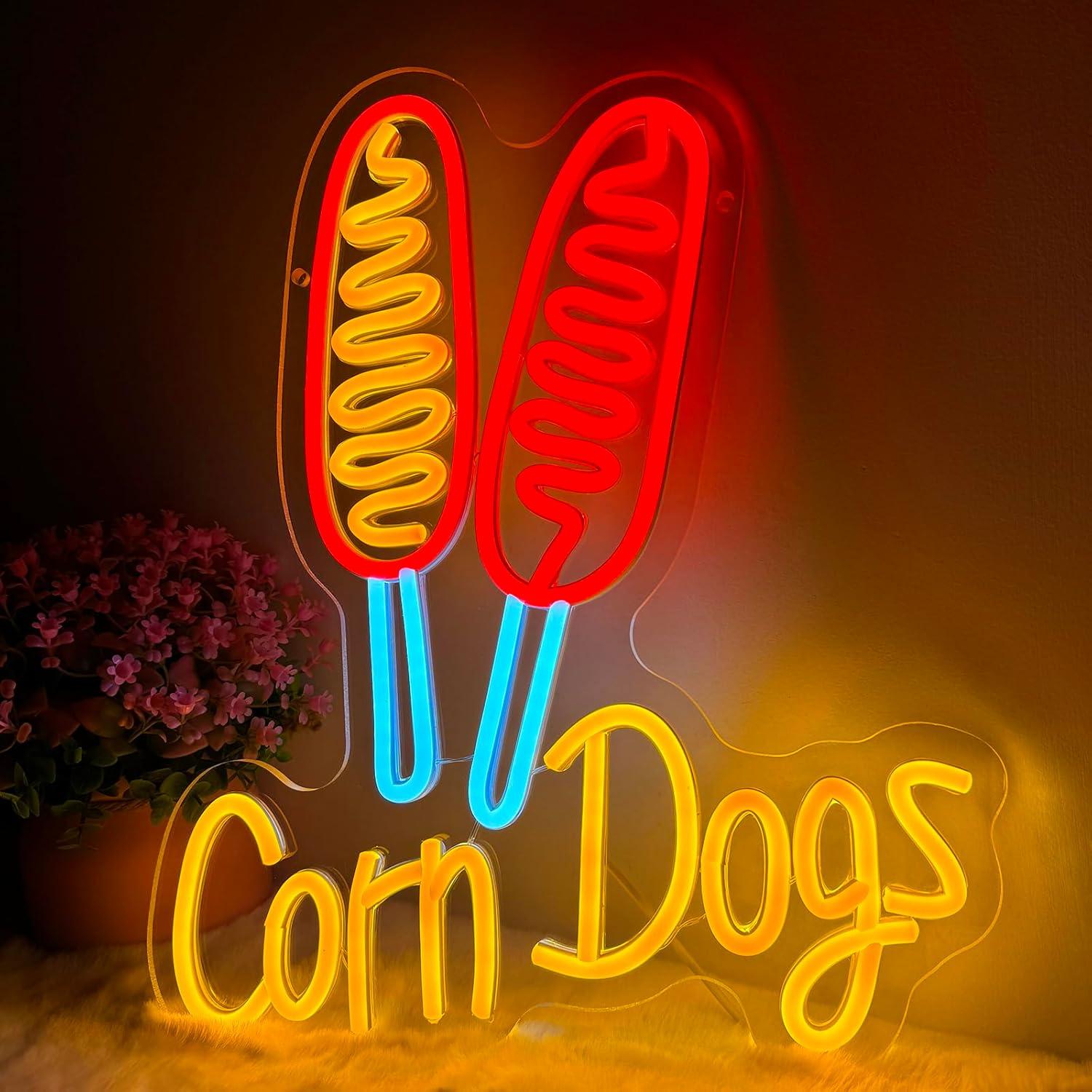 Neonowy szyld Corn Dog, przeką – Lighting Decor Wedding recenzja i cena