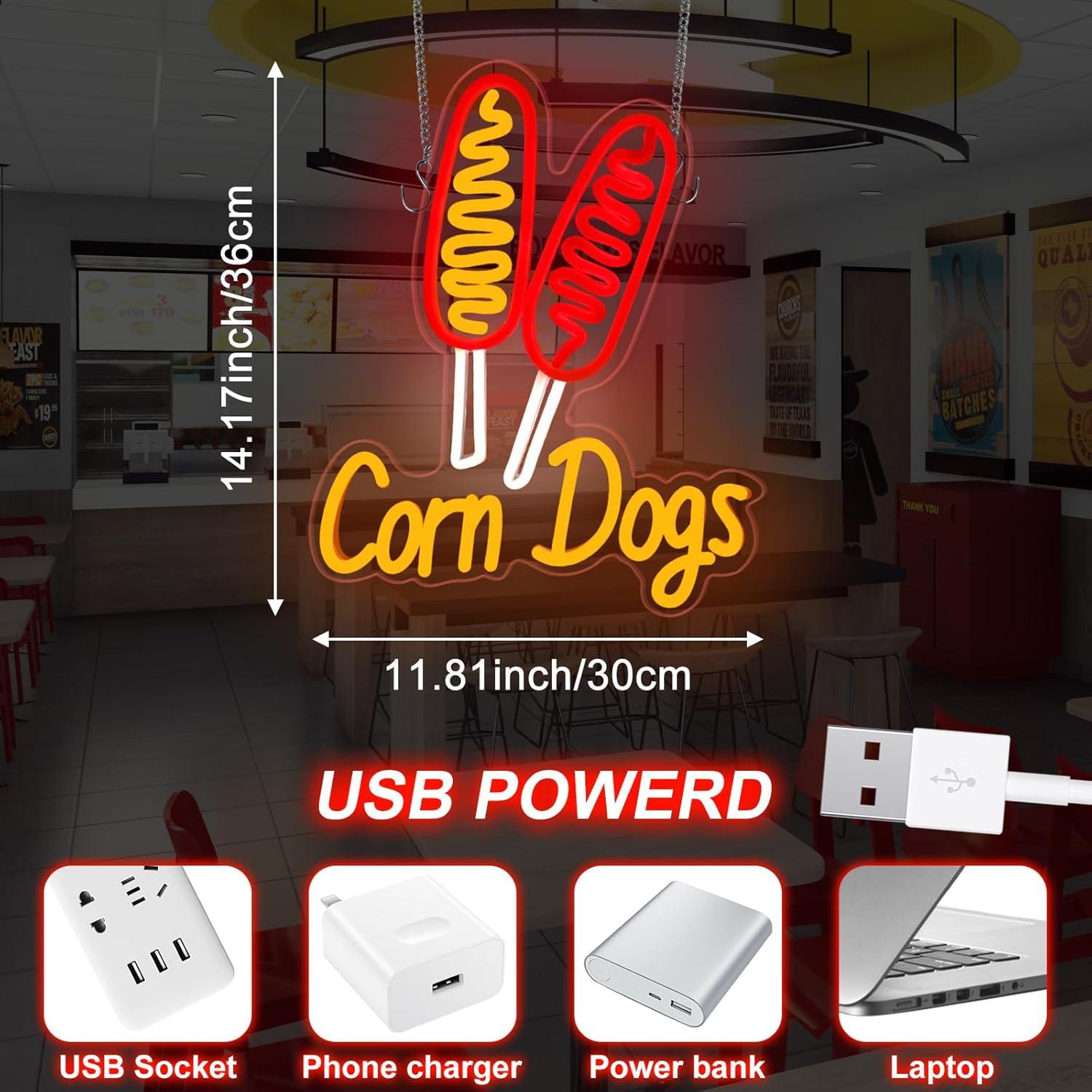 Neonowy szyld Corn Dog, przeką – Lighting Decor Wedding recenzja i cena