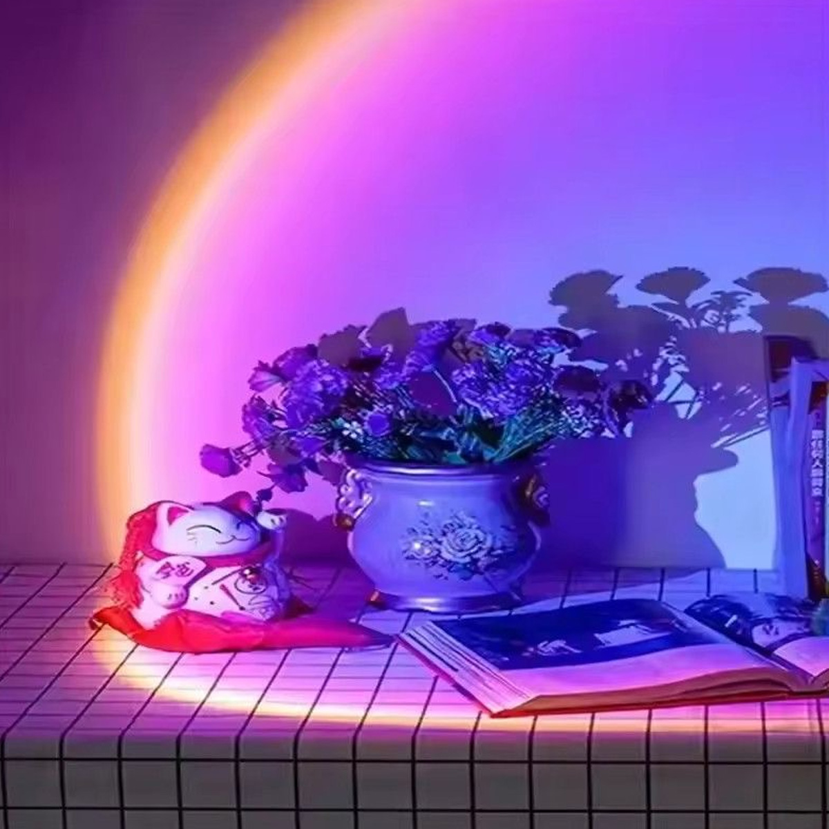 Lampa projekcyjna LED Tęcza Za – Sunset Lamp Projection recenzja i cena